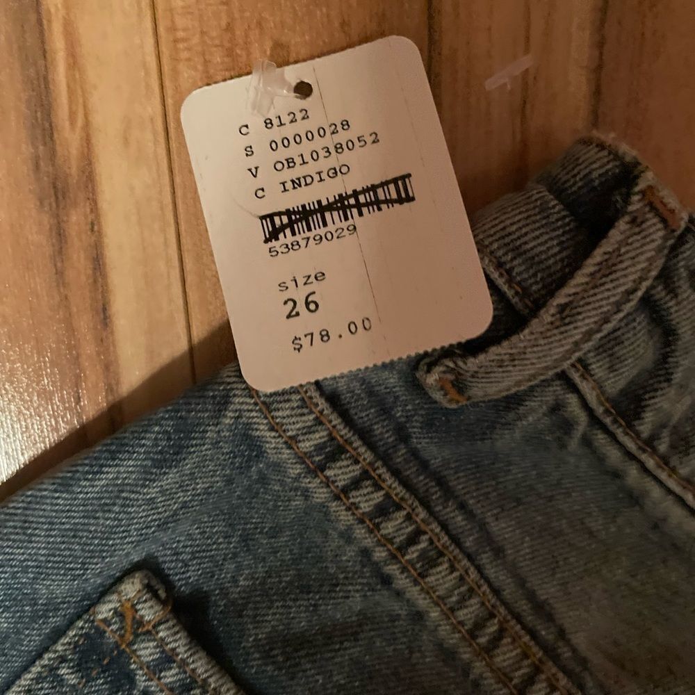 New Free People women’s High Rise straight leg distresses jeans size 26 - Picture 11 of 11